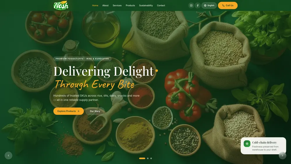 Nosh — Foodstuffs Trading website screenshot
